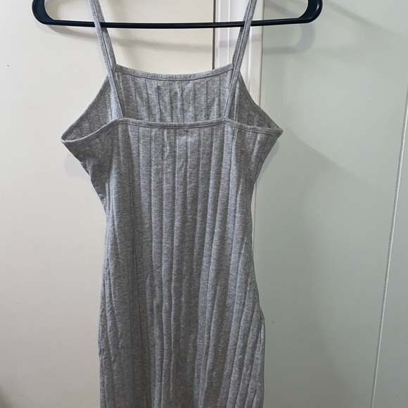Grey Ribbed Tank Dress - Picture 3 of 4